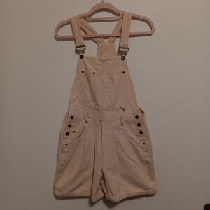 Cream Short Overalls